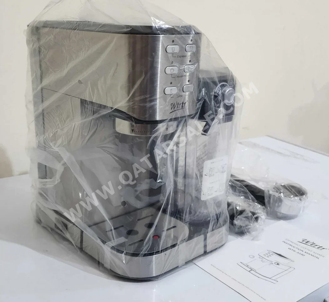 صانعات القهوة صانع قهوة اسبريسو - اللون الرمادي - 1.5 لتر