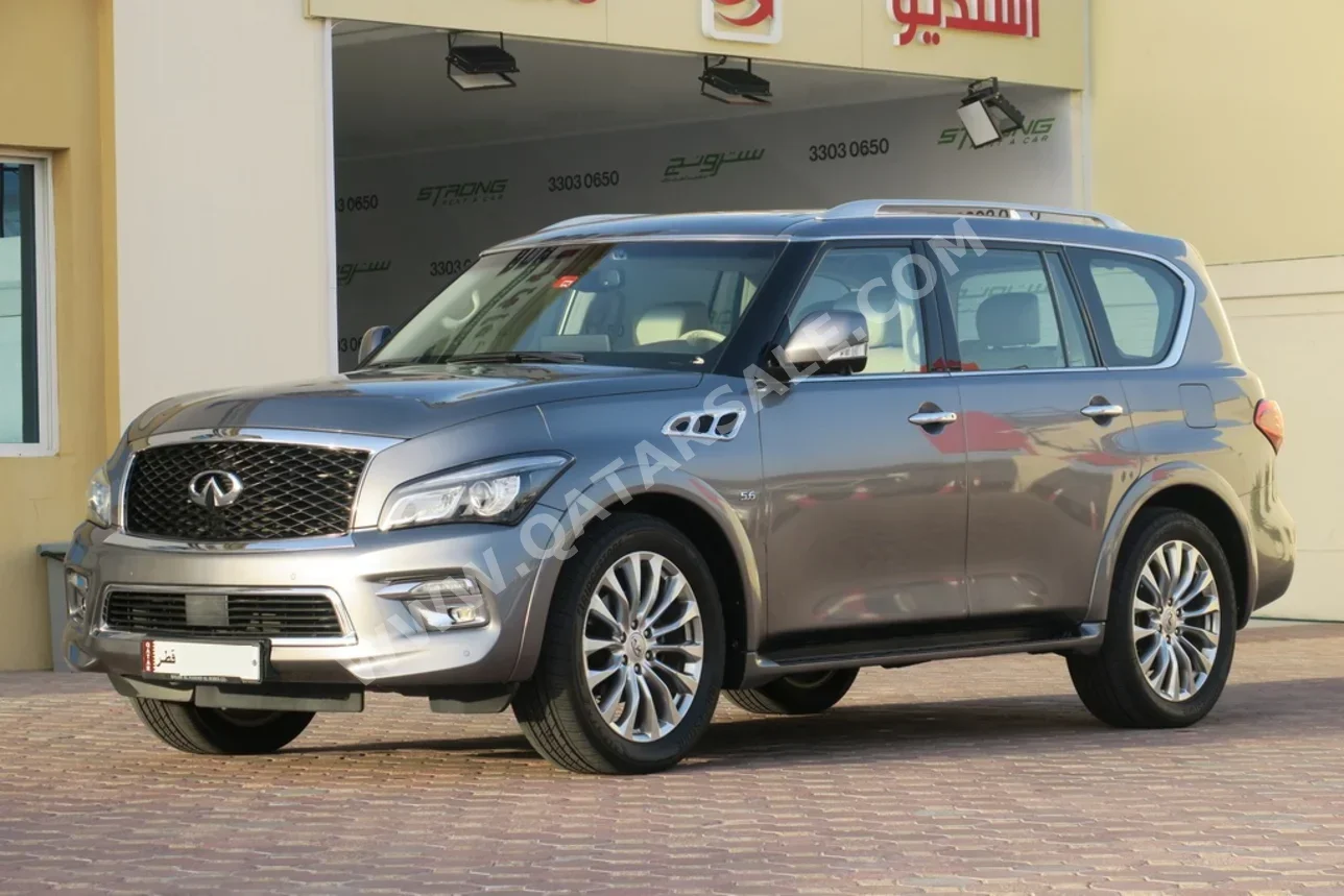 Infiniti  QX  80  2015  Automatic  101,000 Km  8 Cylinder  Four Wheel Drive (4WD)  SUV  Gray