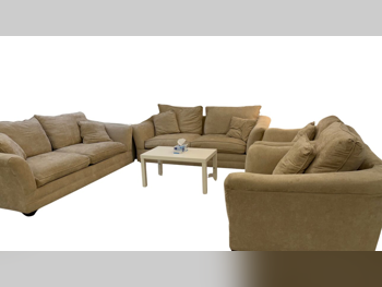Sofas, Couches & Chairs 3-Seats sofa & 4 one armchairs  - Linen / Linen Blend  - Beige