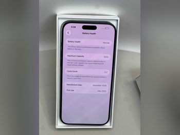 Mobile Phones Apple  - Iphone 16  - Pro Max  - Black Titanium  - 256 GB  - Under Warranty