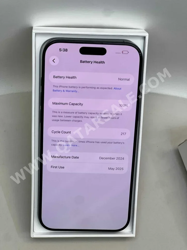 Mobile Phones Apple  - Iphone 16  - Pro Max  - Black Titanium  - 256 GB  - Under Warranty