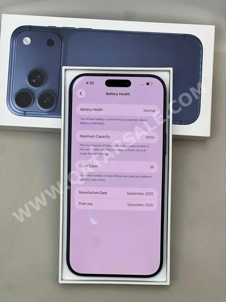 Mobile Phones Apple  - Iphone 17  - Pro Max  - Blue  - 256 GB  - Under Warranty