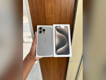 Mobile Phones Apple  - iPhone 15  - Pro Max  - Natural Titanium  - 256 GB  - Under Warranty