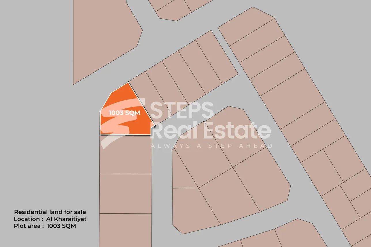 Lands For Sale  in Umm Salal  - Al Kharaitiyat  -Area Size 1,003 Square Meter