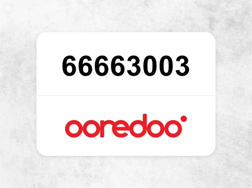 Ooredoo Mobile Phone 66663003