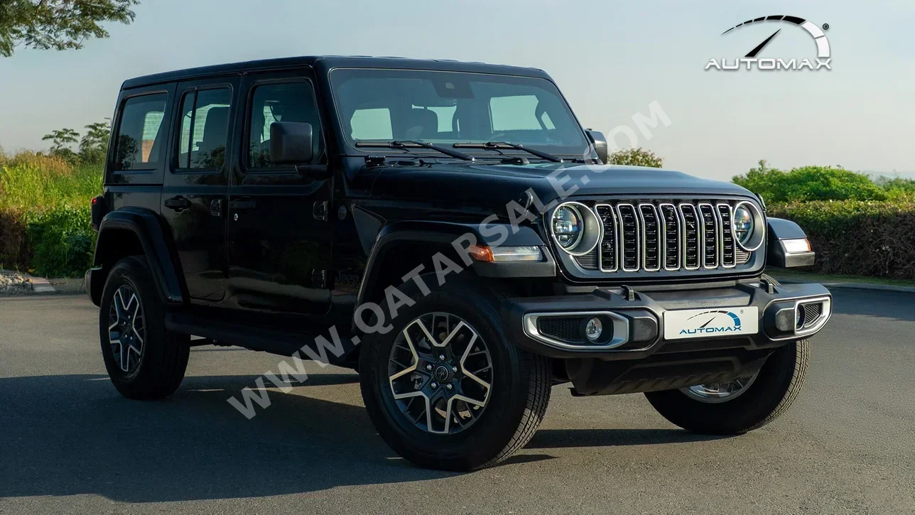 Jeep  Wrangler  Sahara  2025  Automatic  0 Km  4 Cylinder  Four Wheel Drive (4WD)  SUV  Black  With Warranty