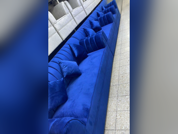 الأرائك والكنب والكراسي لايف ستايل  طقم كنب  - قماش  - أزرق
