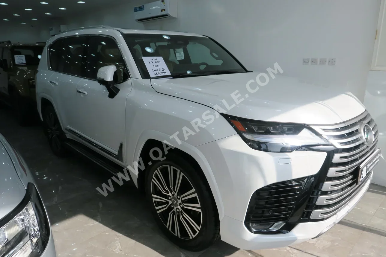 لكزس  ال اكس  600 لكجري  2026  اوتوماتيك  0 كم  6 سلندر  دفع رباعي  اس يو في  أبيض  تحت الضمان