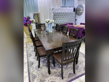 Dining Table with Chairs and Buffet  - Home Center  - Brown  - Qatar  - 8 Seats