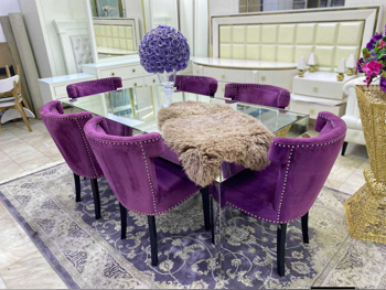 طاولة طعام مع كراسي  - مايداس  - 6 مقاعد