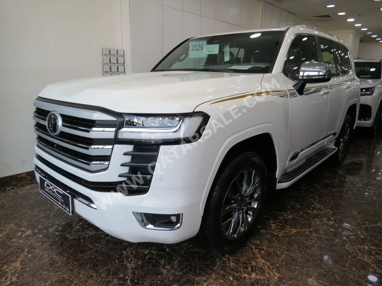 تويوتا  لاند كروزر  في اكس ار توين توربو  2026  اوتوماتيك  0 كم  6 سلندر  دفع رباعي  اس يو في  أبيض  تحت الضمان