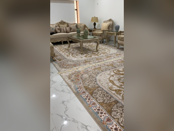 السجاد متعدد الألوان  سميك  3' و 4'  ايران  دعم عدم الانزلاق  مستطيل  الزهور / زهرة  المدخل