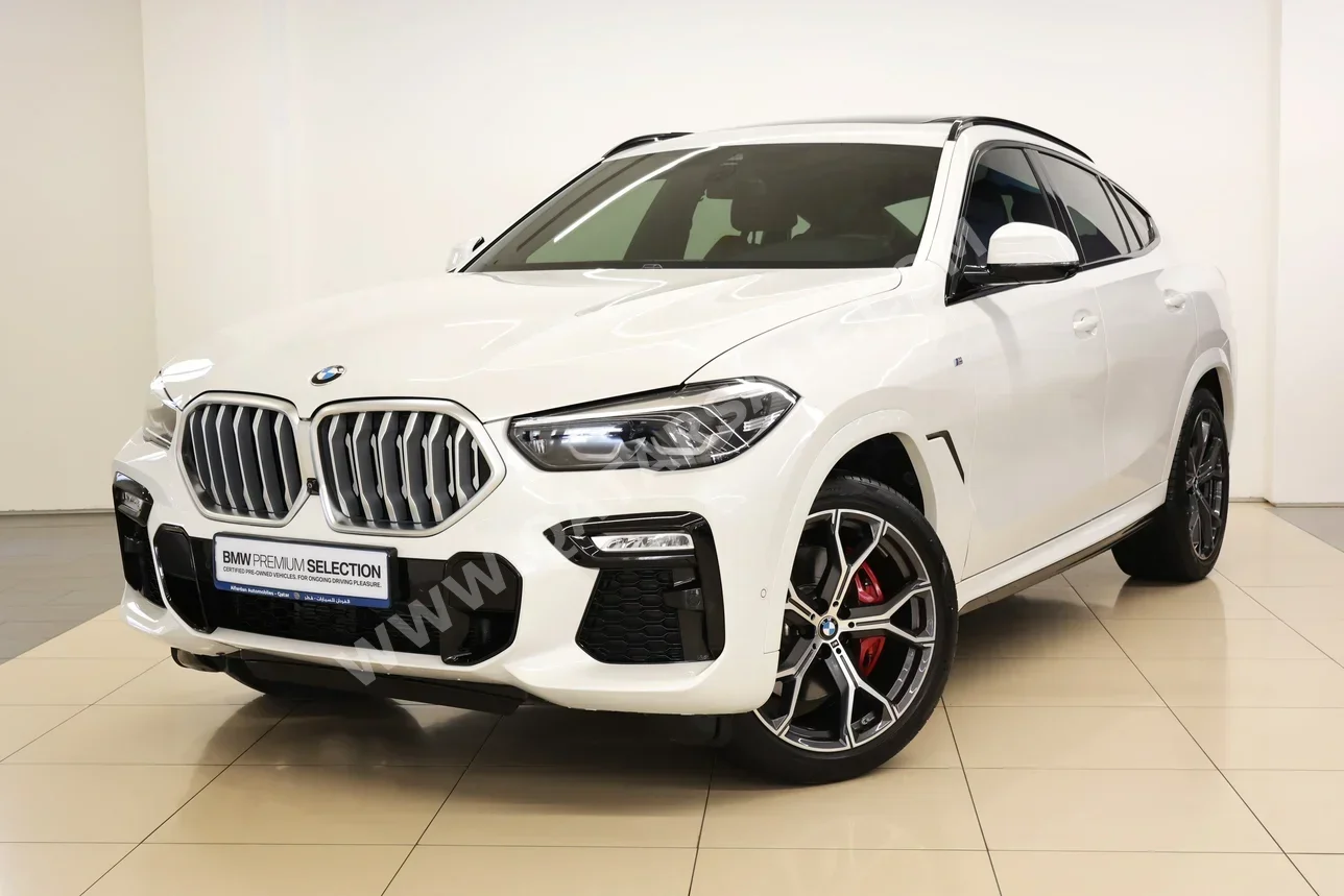 BMW  X-Series  X6 40i  2022  Automatic  52,800 Km  6 Cylinder  All Wheel Drive (AWD)  SUV  White  With Warranty