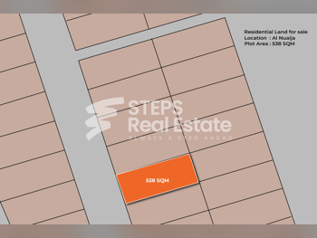 Lands For Sale  in Doha  - Nuaija  -Area Size 538 Square Meter