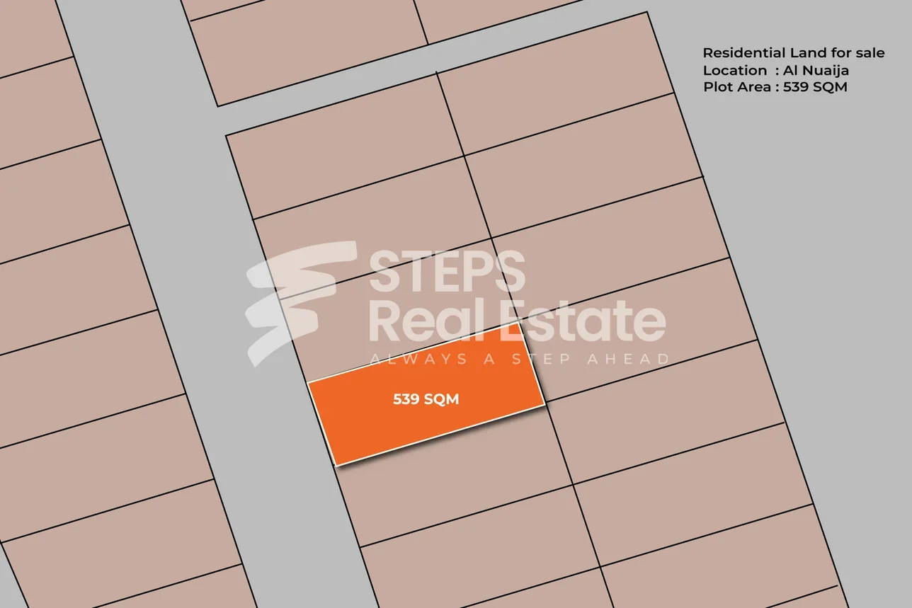 اراضي للبيع  في الدوحة  - نعيجة  -المساحة 538 متر مربع
