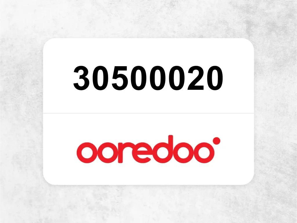 جوال اوريدو  30500020