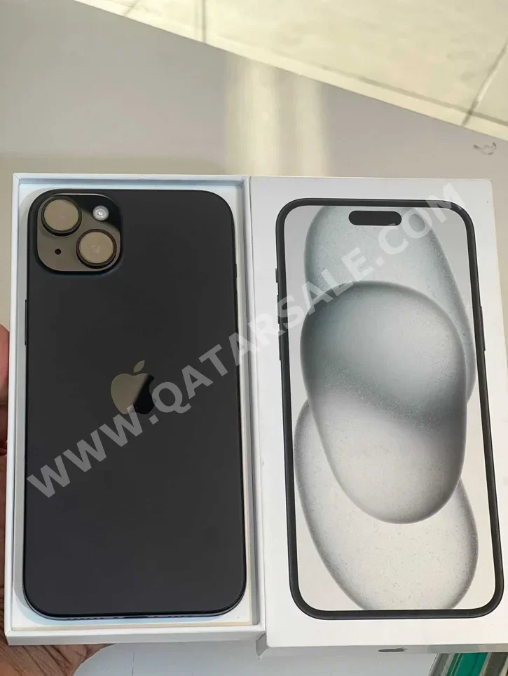 Mobile Phones Apple  - iPhone 15  - Plus  - Black Titanium  - 128 GB  - Under Warranty