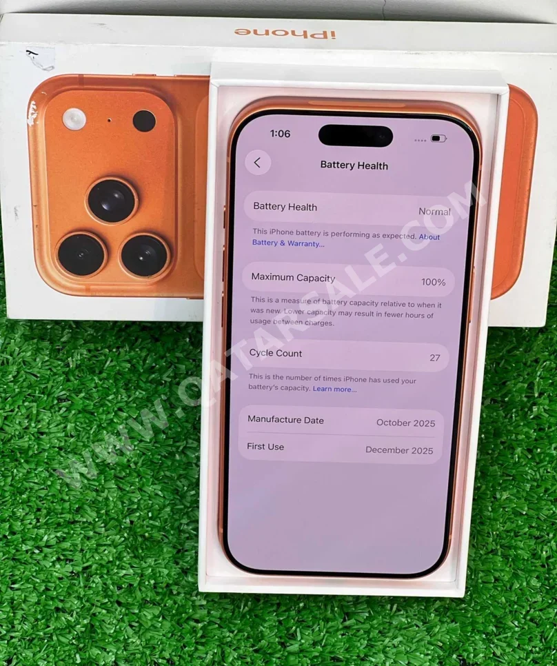 Mobile Phones Apple  - Iphone 17  - Pro  - Orange  - 512 GB  - Under Warranty