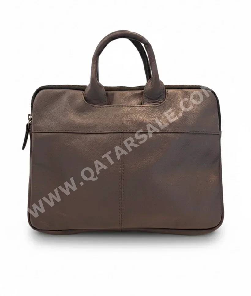 حقائب لابتوب  - أسود  - جلد اصلي  - لكلا الجنسين