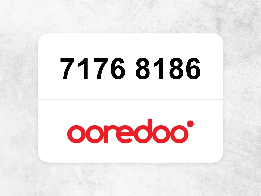 Ooredoo Mobile Phone  7176 8186