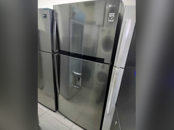 ال جي  ثلاجة بفريزر سفلي  - اللون الرمادي