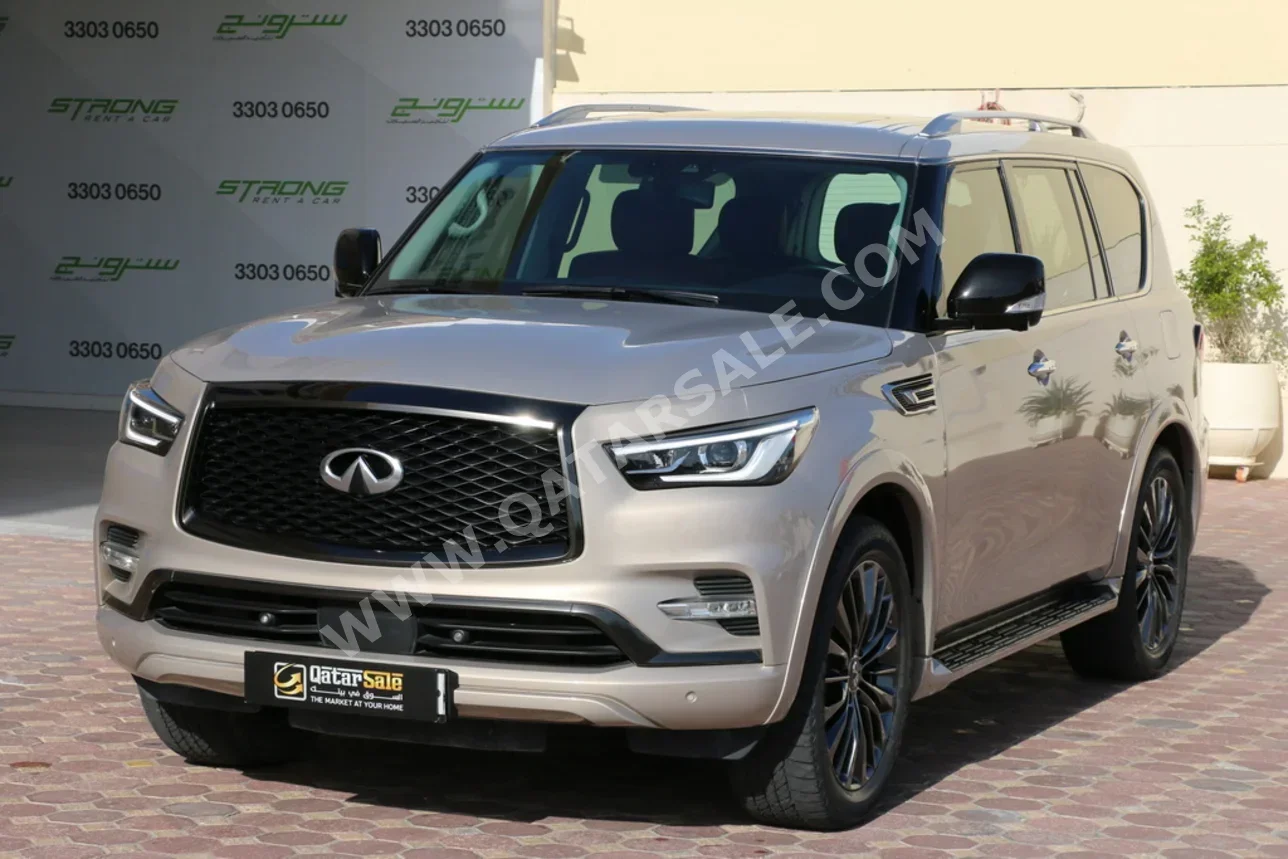 انفنيتي كيو اكس 80 2021 اوتوماتيك 52,000 كم 8 سلندر دفع رباعي اس يو في ذهبي تحت الضمان