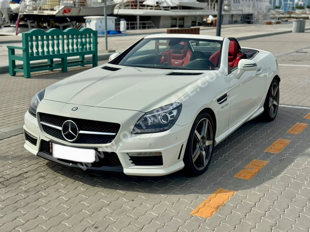 مرسيدس - بنز اس ال كيه 55 AMG 2012 اوتوماتيك 23,000 كم 8 سلندر دفع خلفي كشف أبيض