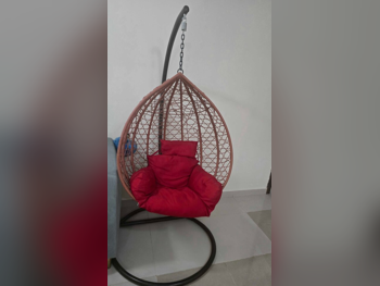 أثاث اخارجي - بنى  - كرسي معلق  -عدد المقاعد 1