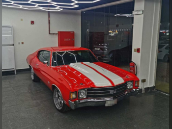 شفروليه  شيفيل  اس اس  1972  اوتوماتيك  5,000 كم  8 سلندر  دفع خلفي  كوبيه \ سبورت  أحمر