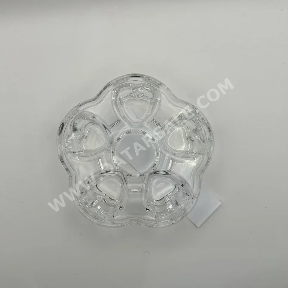 طبق  شفاف  زجاج