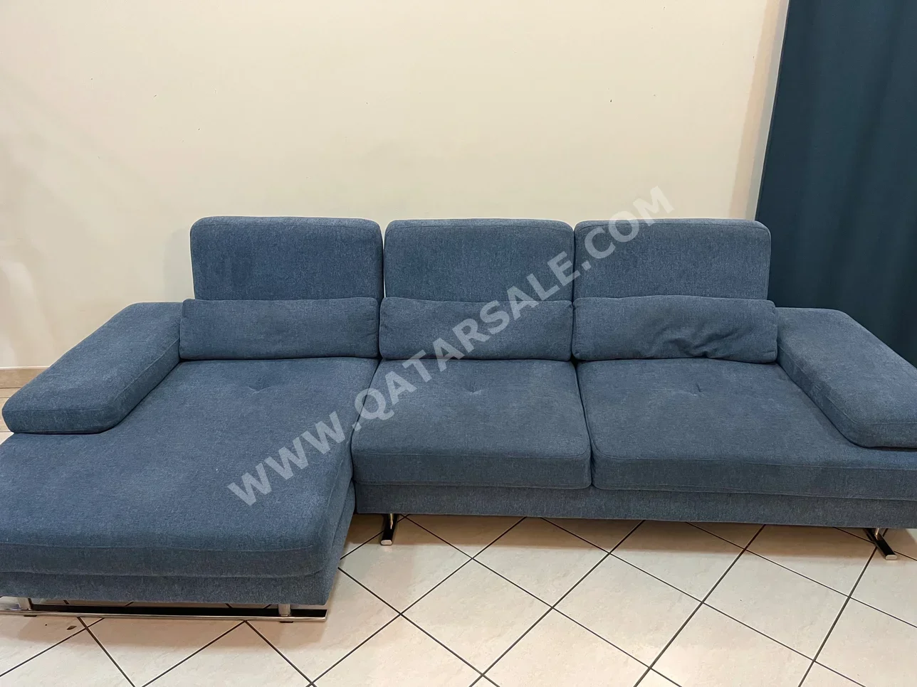 الأرائك والكنب والكراسي ايكيا  كنبة-سرير  - قماش  - أزرق  - سرير أريكة