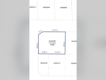 اراضي للبيع  في الريان  - الريان الجديد  -المساحة 1,117 متر مربع