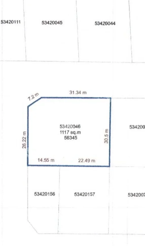 اراضي للبيع  في الريان  - الريان الجديد  -المساحة 1,117 متر مربع