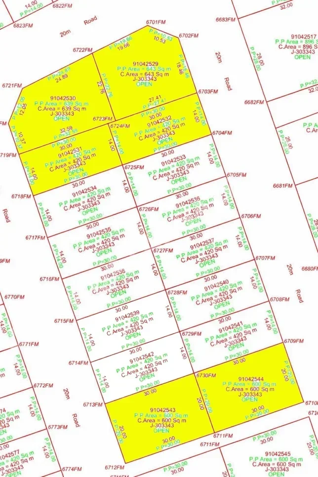 اراضي للبيع  في الوكرة  - الوكير  -المساحة 420 متر مربع