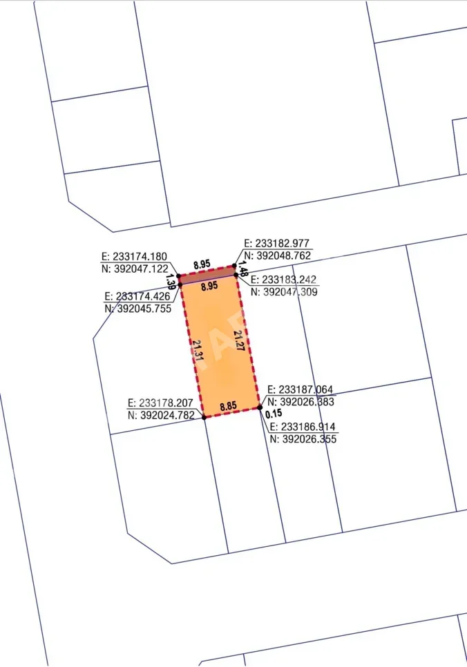 Lands For Sale  in Doha  - Umm Ghuwailina  -Area Size 204 Square Meter