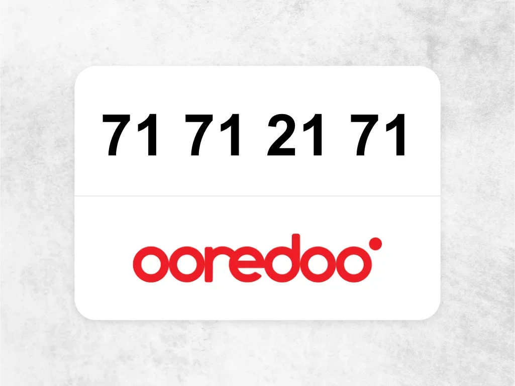 Ooredoo Mobile Phone  71 71 21 71