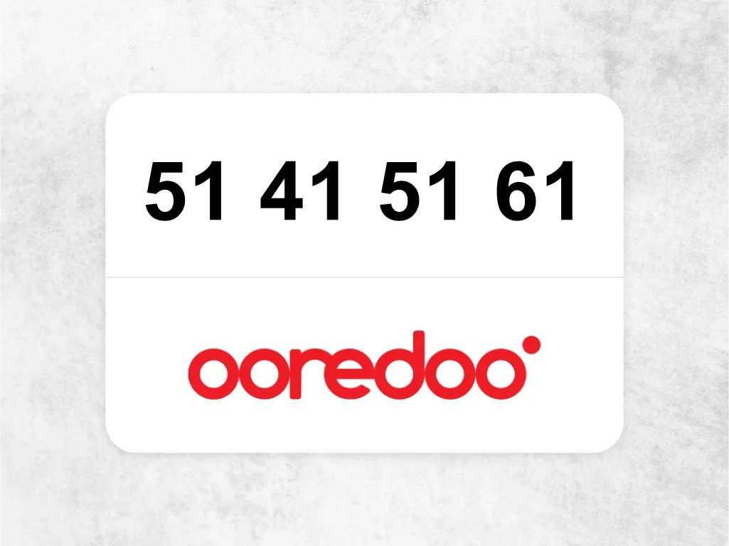 Ooredoo Mobile Phone 51 41 51 61