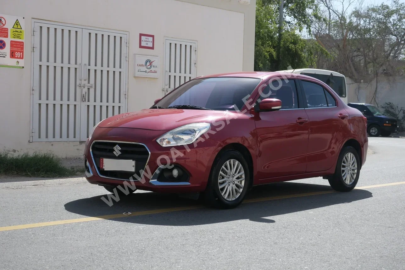 سوزوكي ديزاير 2022 اوتوماتيك 176,000 كم 4 سلندر سحب امامي سيدان أحمر