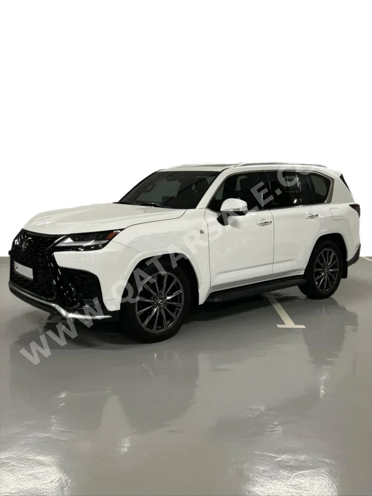 Lexus  LX  600 F Sport  2022  Automatic  42,000 Km  6 Cylinder  Four Wheel Drive (4WD)  SUV  White  With Warranty