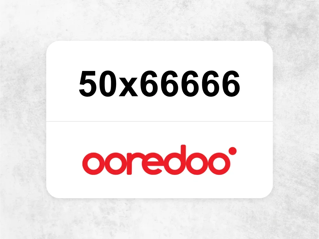 Ooredoo Mobile Phone 50x66666