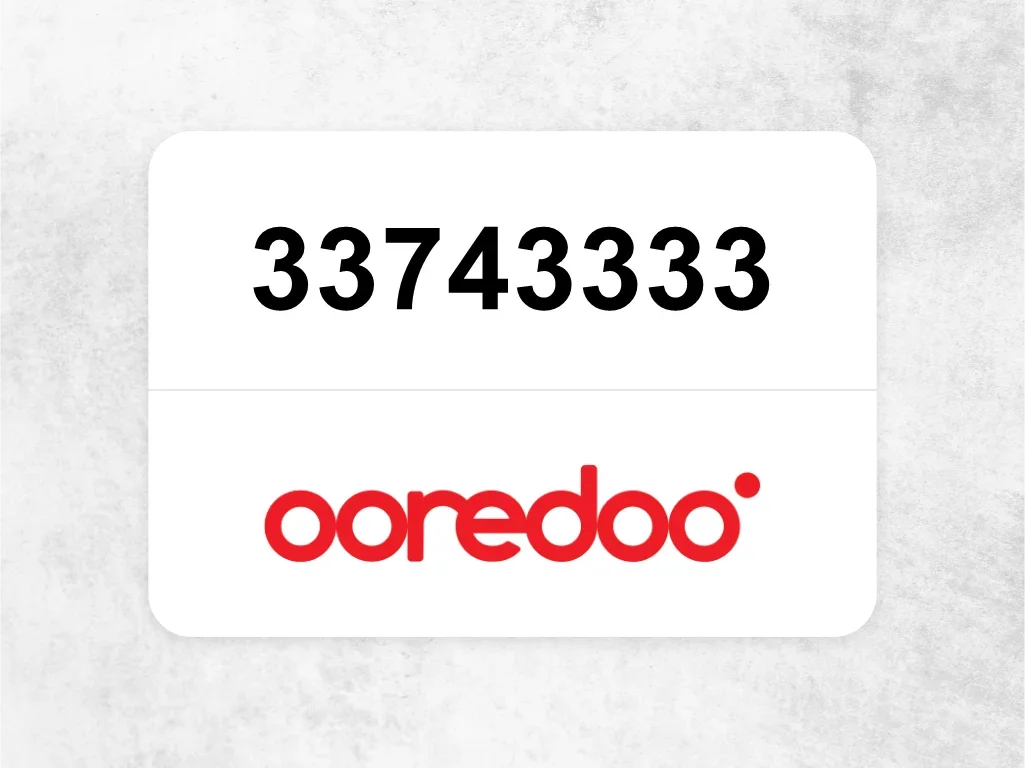 Ooredoo Mobile Phone 33743333