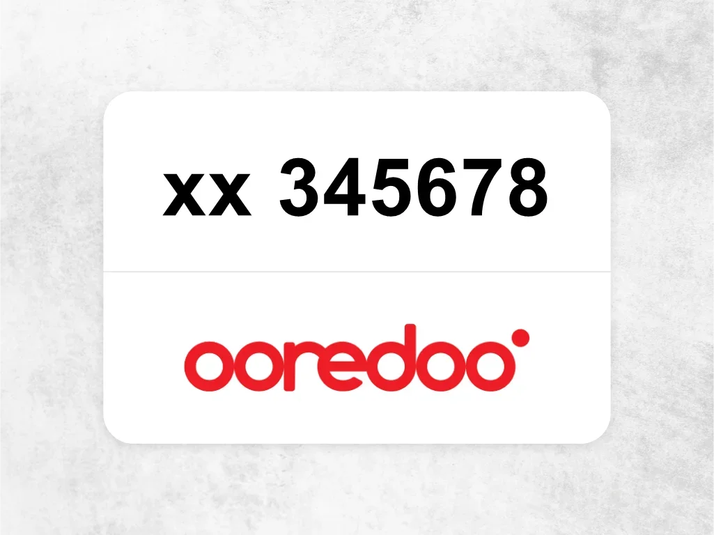 Ooredoo Mobile Phone xx 345678