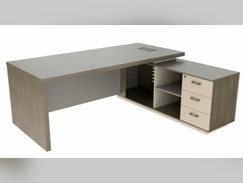 المكاتب ومكاتب الحاسوب - مكتب تنفيذي فاخر - ميرير للمفروشات - اللون الرمادي