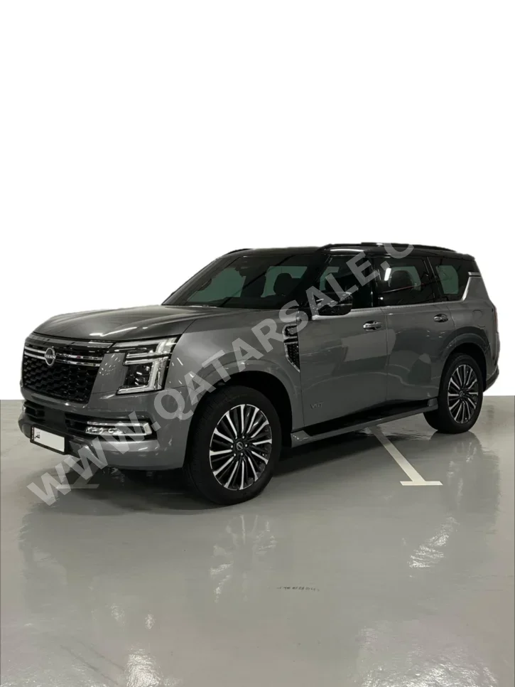 Nissan Patrol Platinum turbo 2025 Automatic 17,000 Km 6 Cylinder All Wheel Drive (AWD) SUV Dark Gray With Warranty