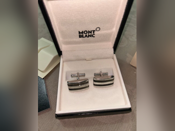 أزرار أكمام مونت بلانك أسود و فضي