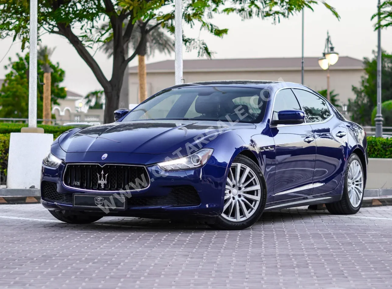 Maserati  Ghibli  S  2015  Automatic  100,000 Km  6 Cylinder  Rear Wheel Drive (RWD)  Sedan  Blue  With Warranty