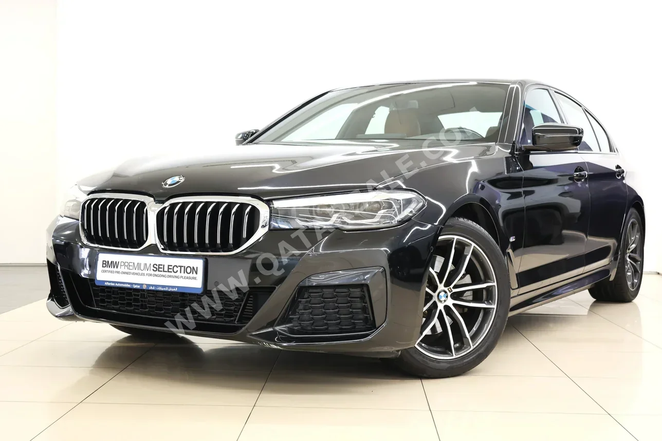 BMW  5-Series  520i  2023  Automatic  50,000 Km  4 Cylinder  Rear Wheel Drive (RWD)  Sedan  Black  With Warranty