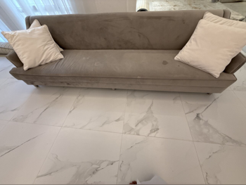 الأرائك والكنب والكراسي هوم سينتر - مخمل - اللون الرمادي