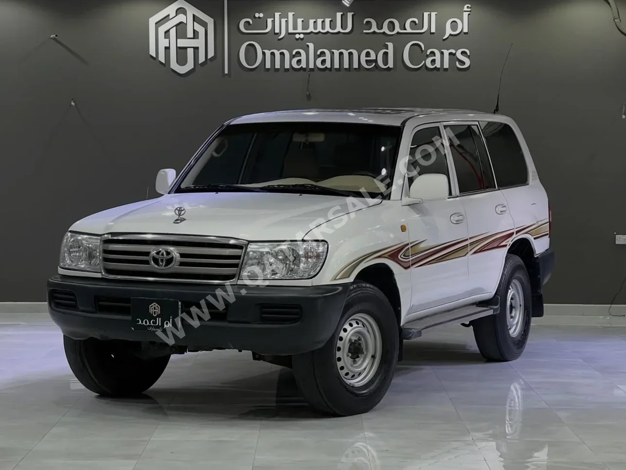 تويوتا  لاند كروزر  جي اكس  2006  عادي  469,000 كم  6 سلندر  دفع رباعي  اس يو في  أبيض