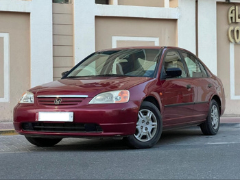 هوندا  سيفيك  LXI  2002  عادي  140,000 كم  4 سلندر  سحب امامي  سيدان  أحمر